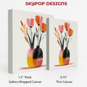 Vibrant Tulip Vase Art