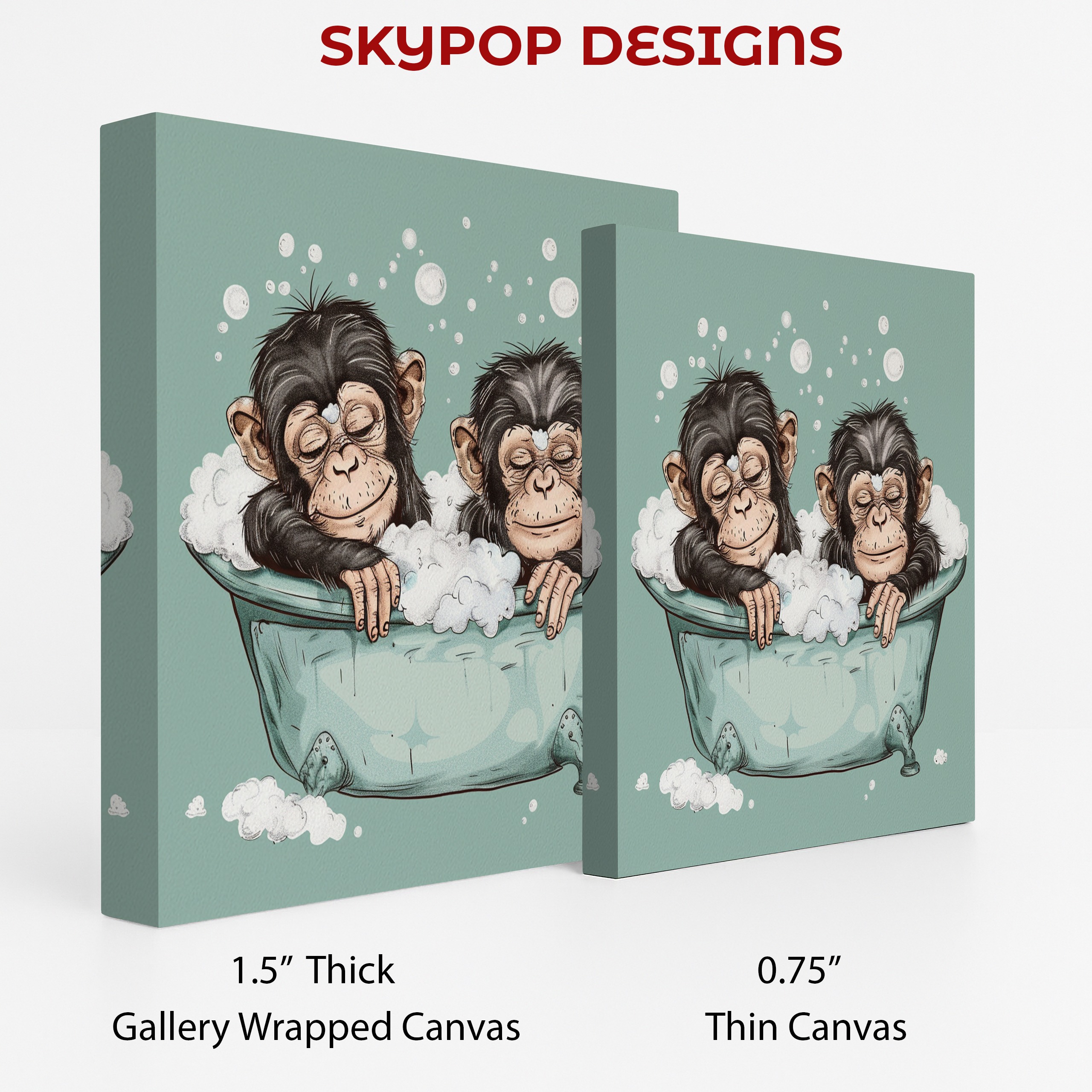 2.jpg Monkey Bath Time Art