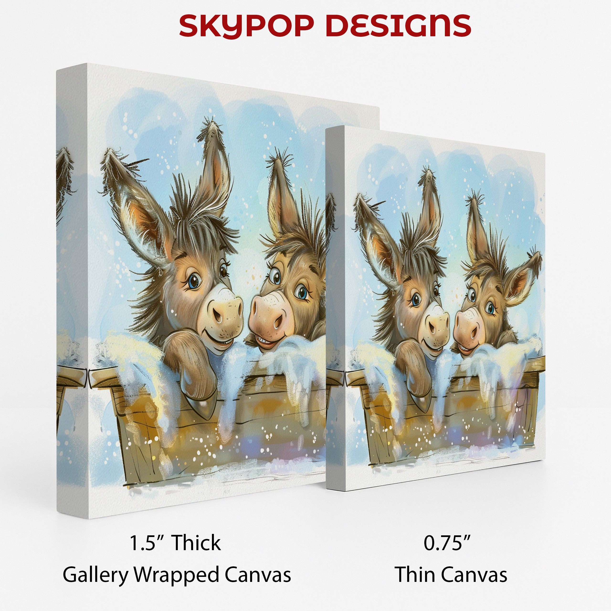 2.jpg Donkey Friends Winter Art