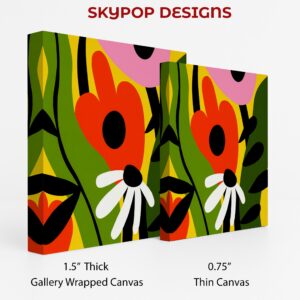 Vibrant Geometric Floral Art