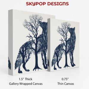 Wolf Tree Silhouette Art