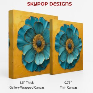 Turquoise Bloom Art