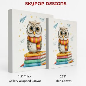 Owl Book Stack Art