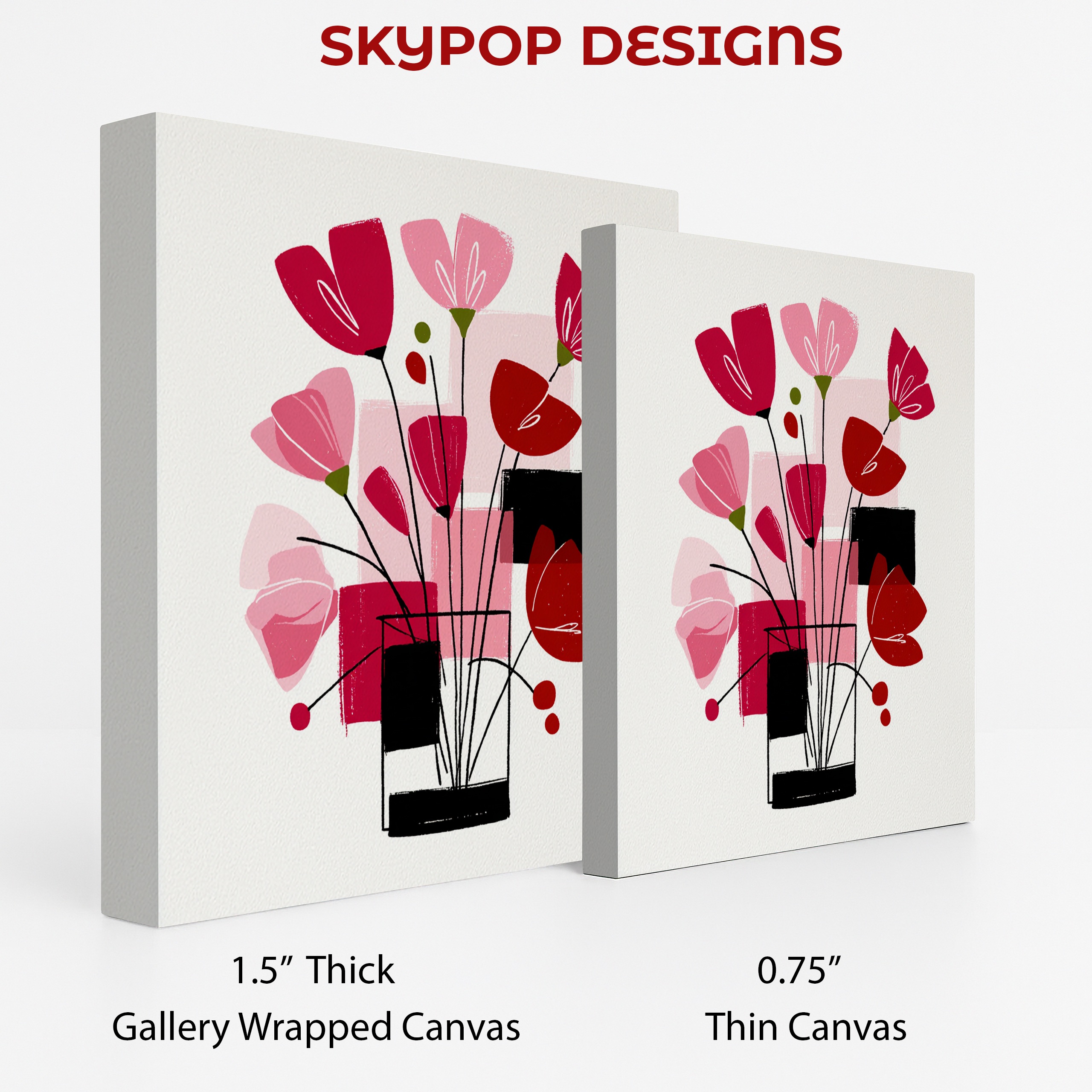 2.jpg Modern Poppy Bouquet Art