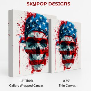 American Skull Flag Art