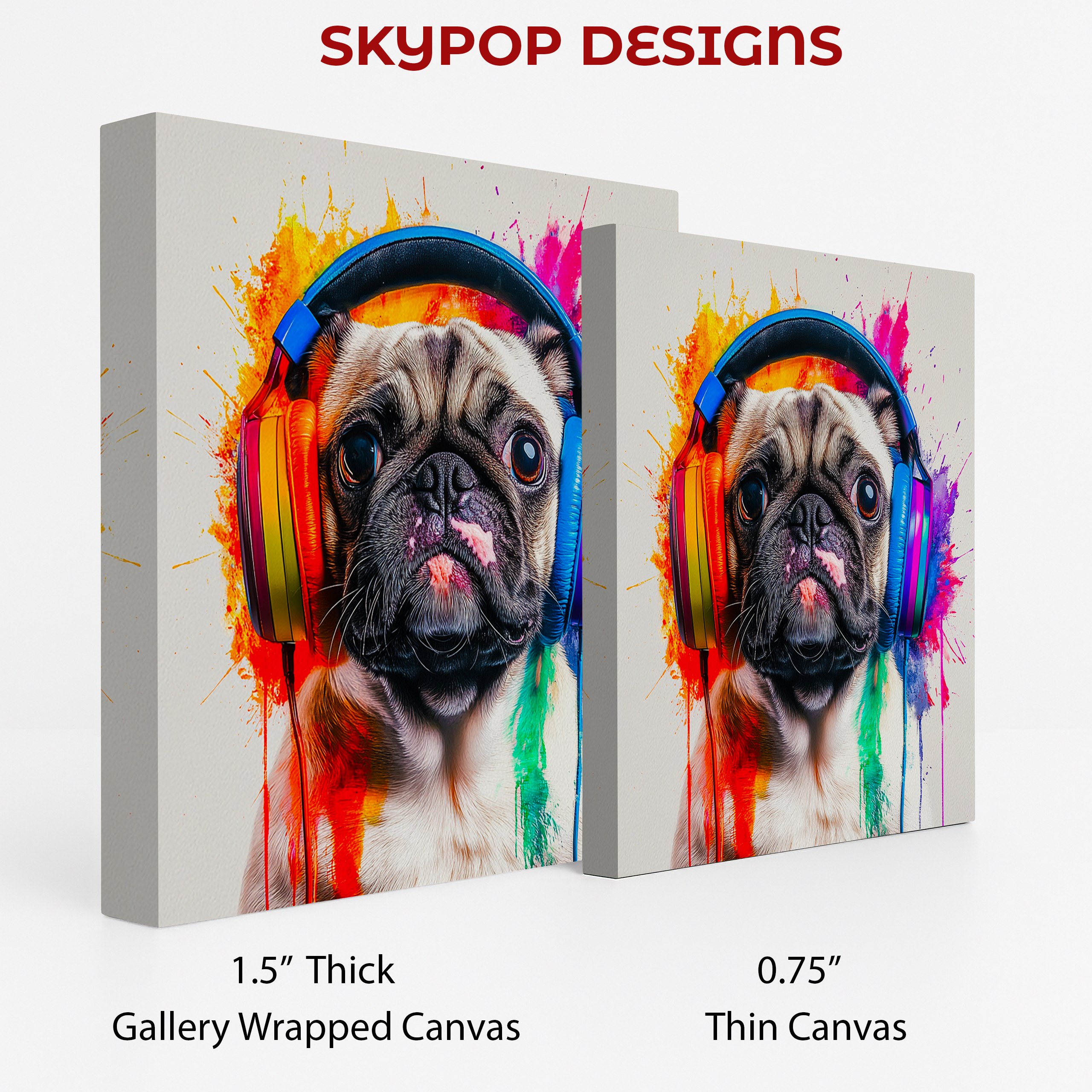 2.jpg Colorful Pug Art