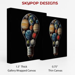 Solar System Lightbulb Art