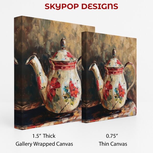 Vintage Floral Teapot Art