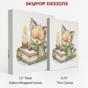 Sleepy Fox and Mouse Art