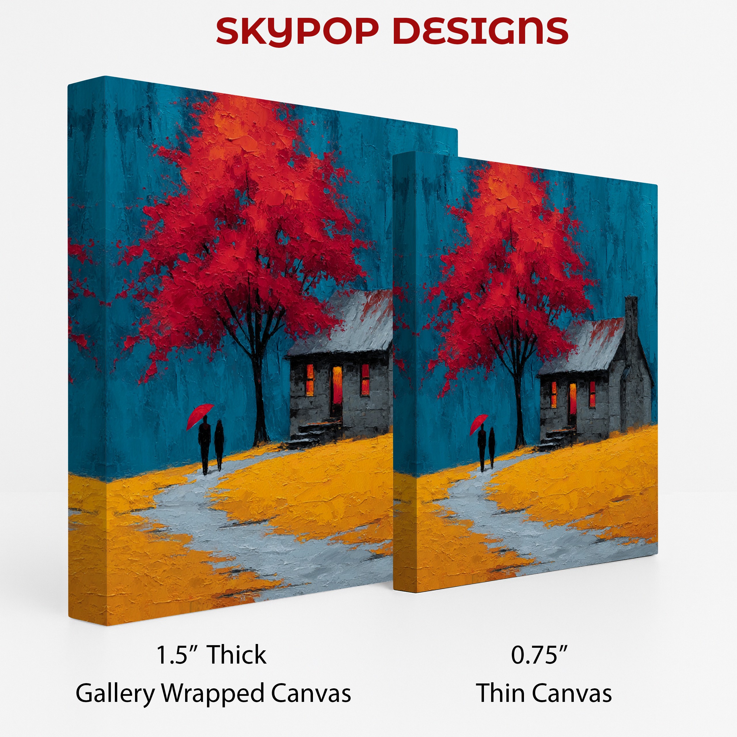 2.jpg Vibrant Red Tree House Art