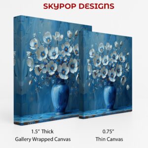 Blue Floral Vase Art