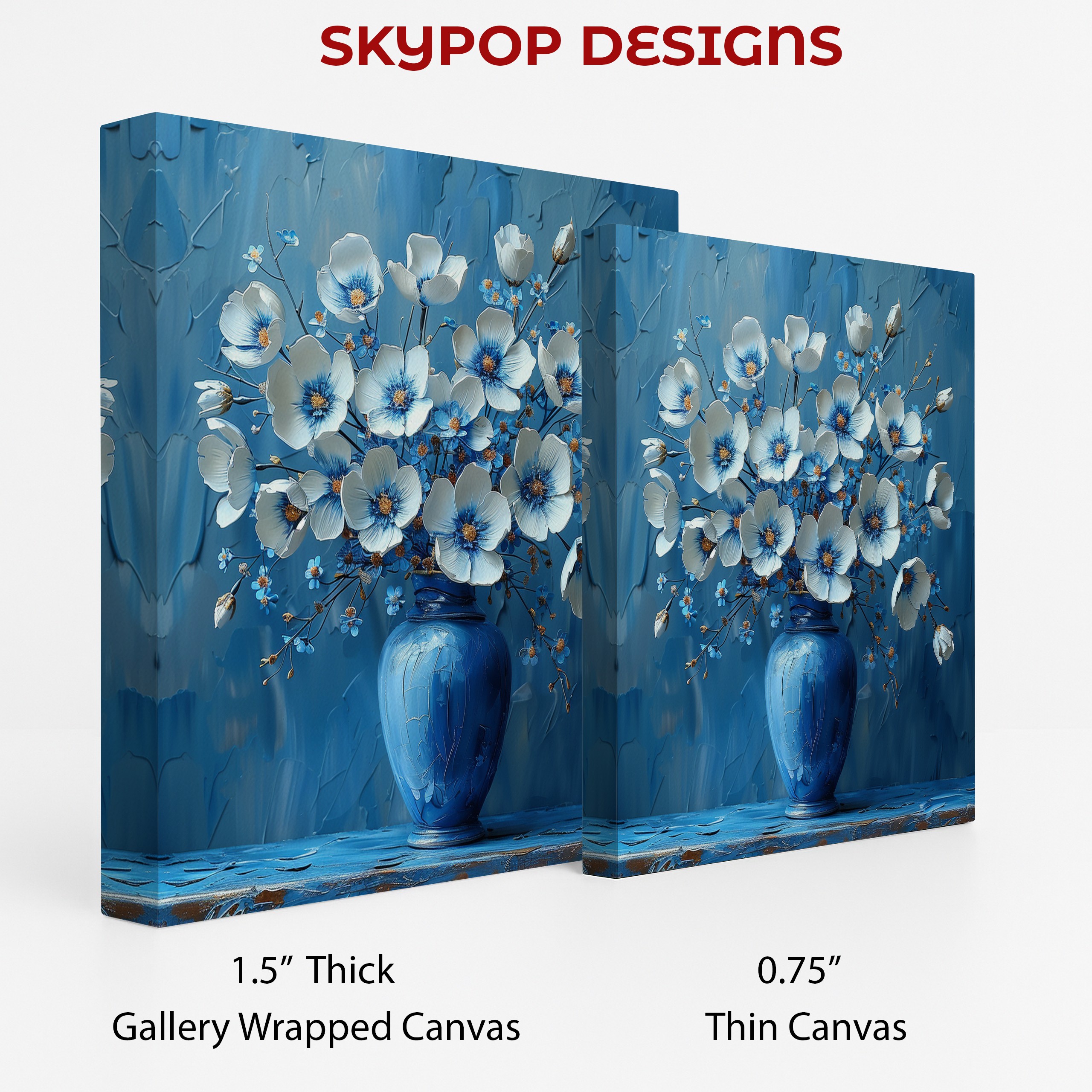 2.jpg Blue Floral Vase Art