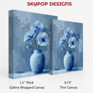 Blue Poppy Vase Art