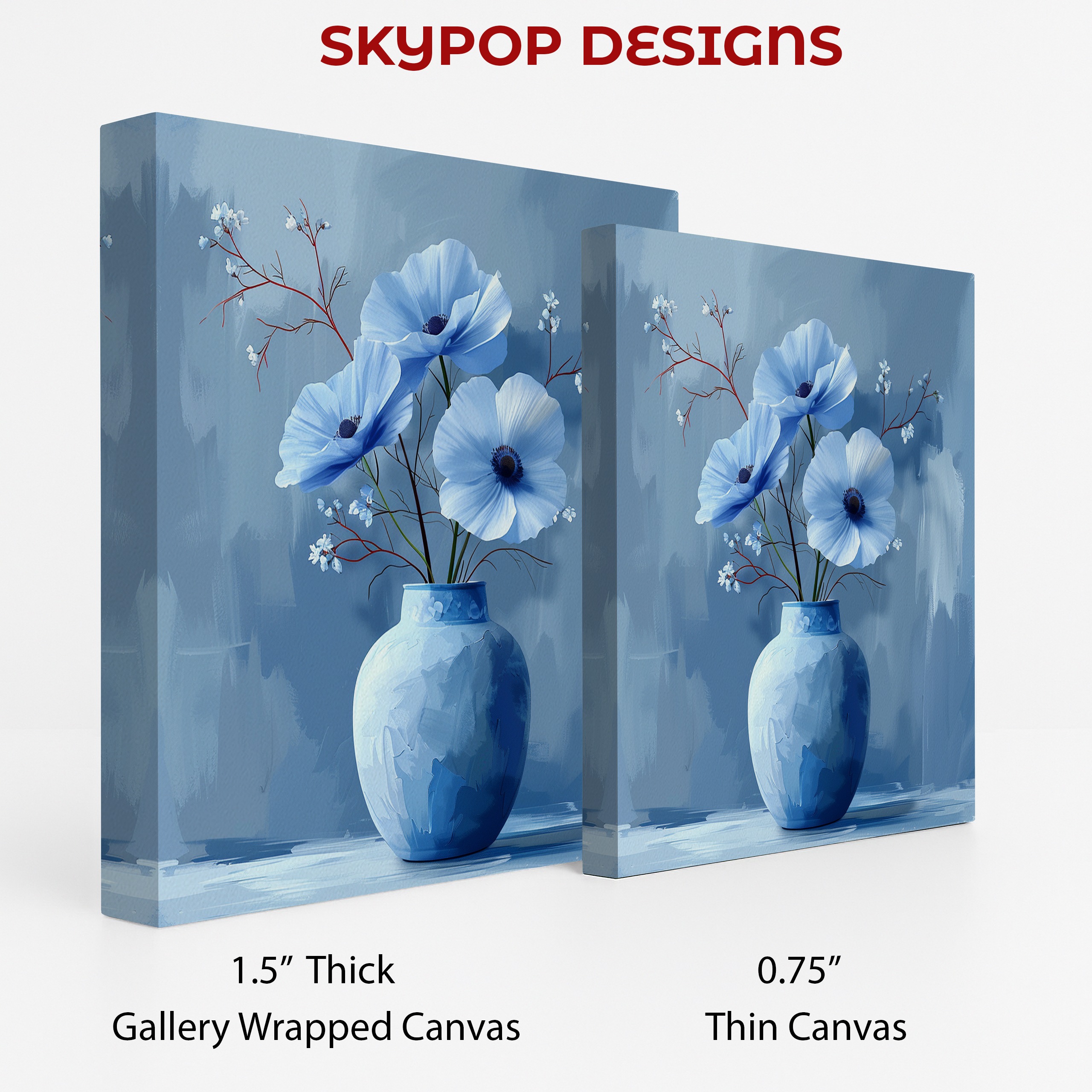 2.jpg Blue Poppy Vase Art