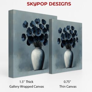 Blue Poppy Vase Art