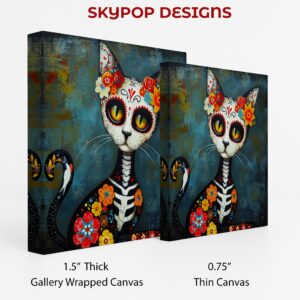 Day of the Dead Cat Art