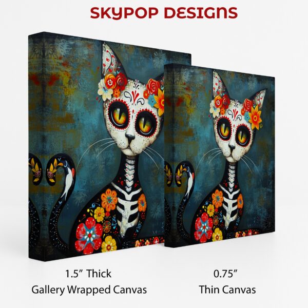 Day of the Dead Cat Art