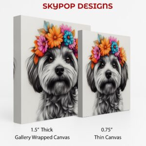 Dog Floral Crown Art