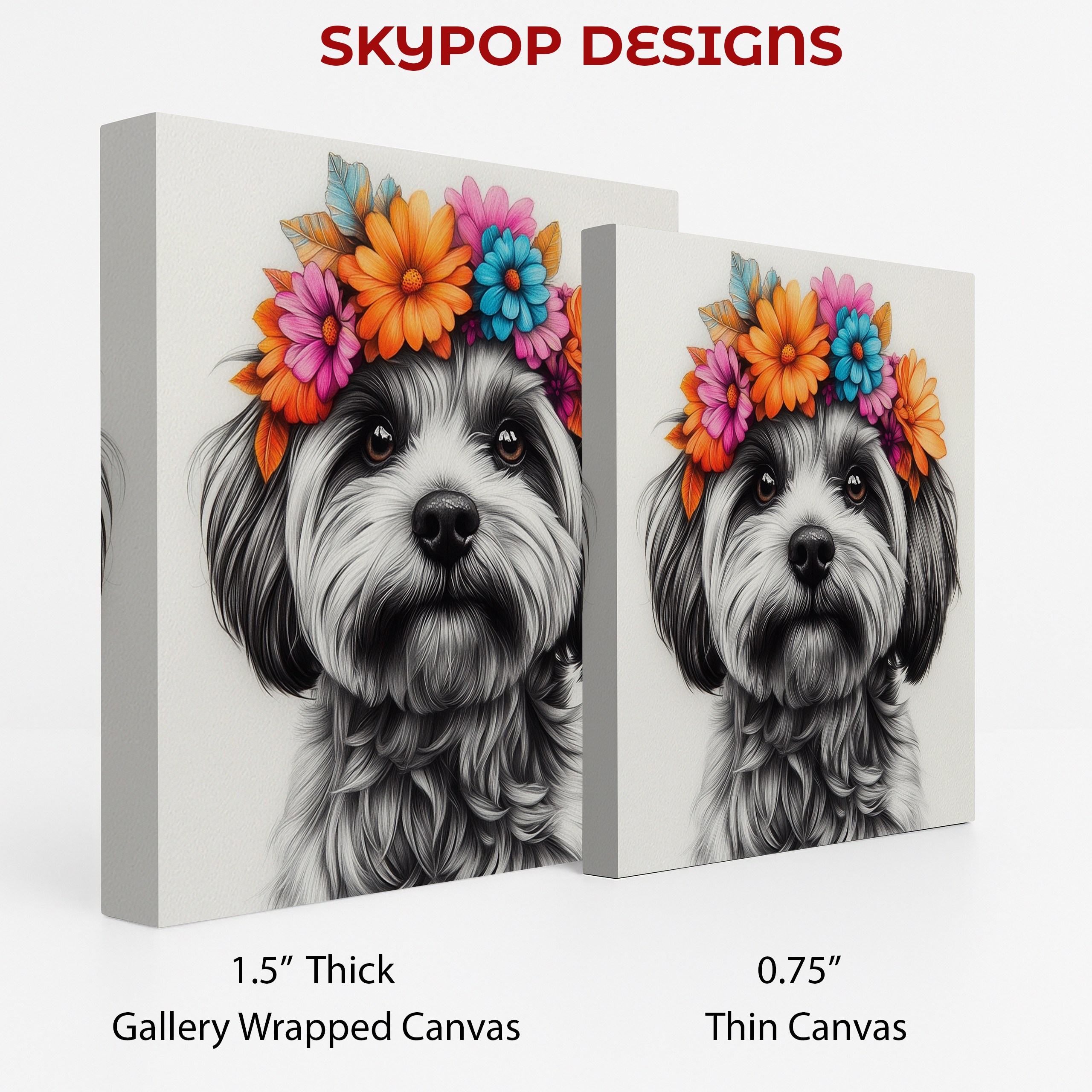 2.jpg Dog Floral Crown Art