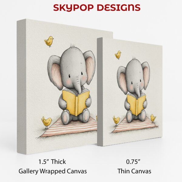 Elephant Reading Book Art