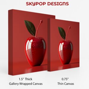 Glossy Red Apple Art