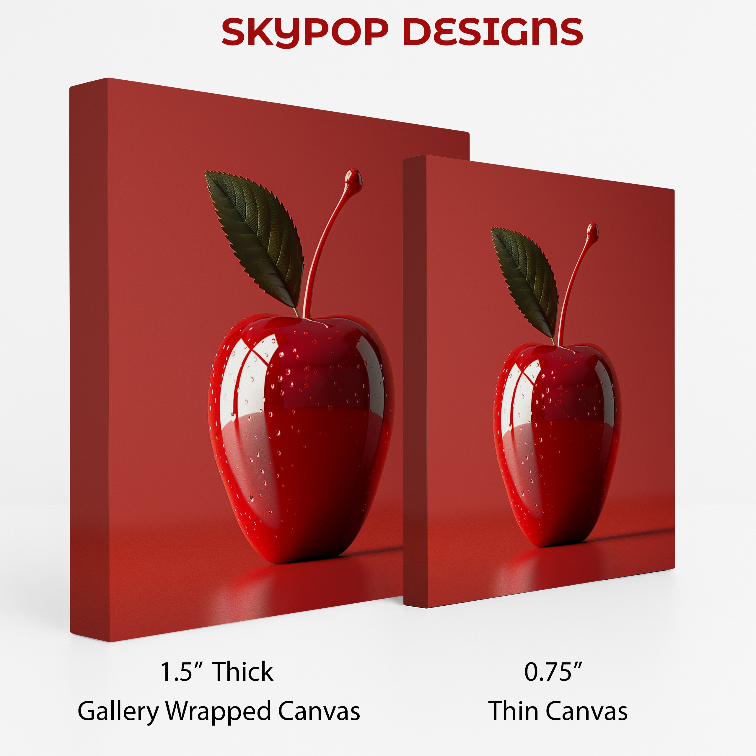 2.jpg Glossy Red Apple Art