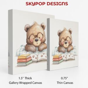 Bear Reading Book Art
