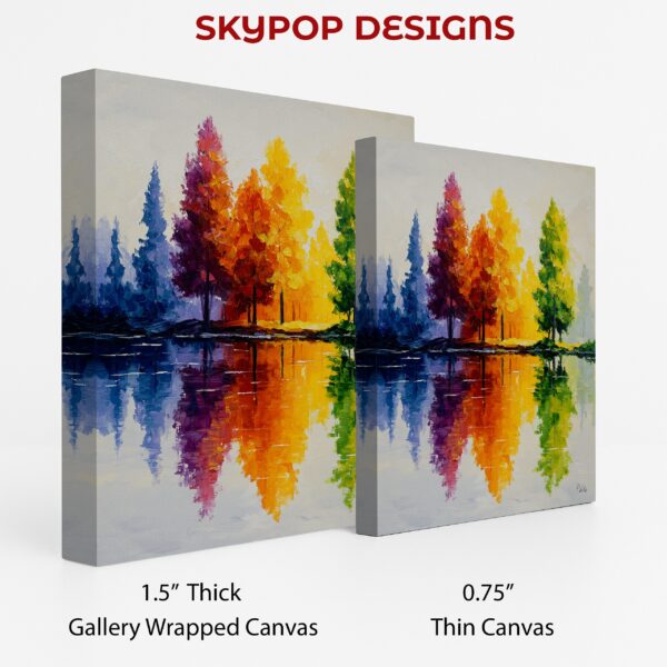 Rainbow Forest Reflection Art