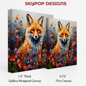 Fox Flowers Art