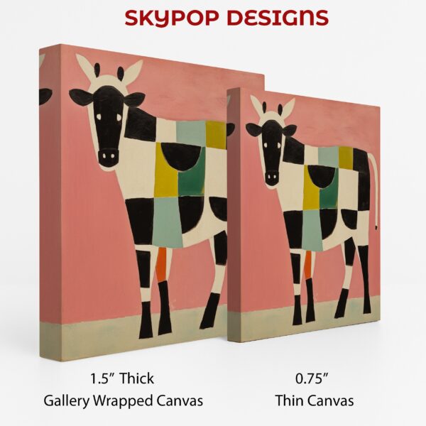 Colorful Geometric Cow Art