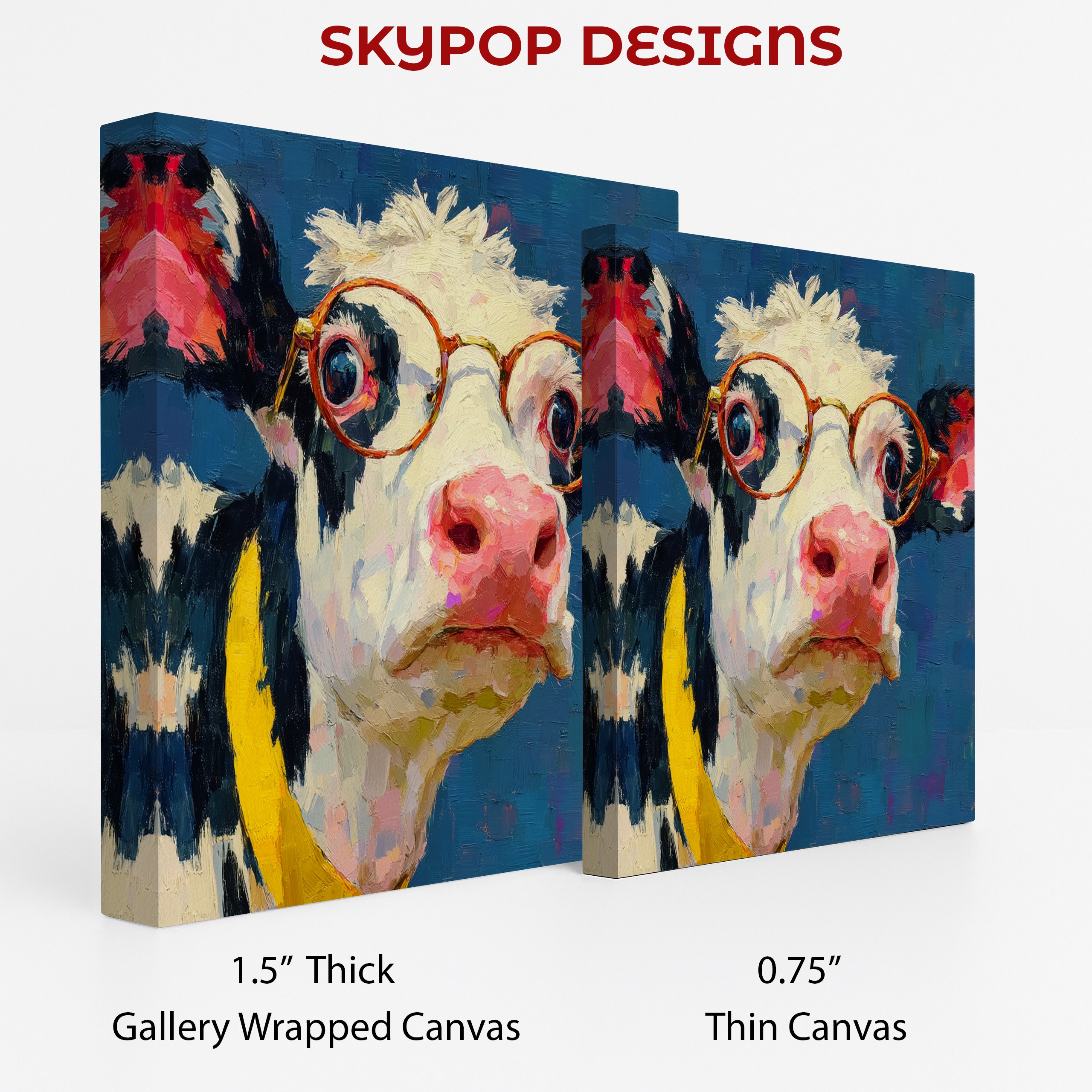 2.jpg Cow with Glasses Art