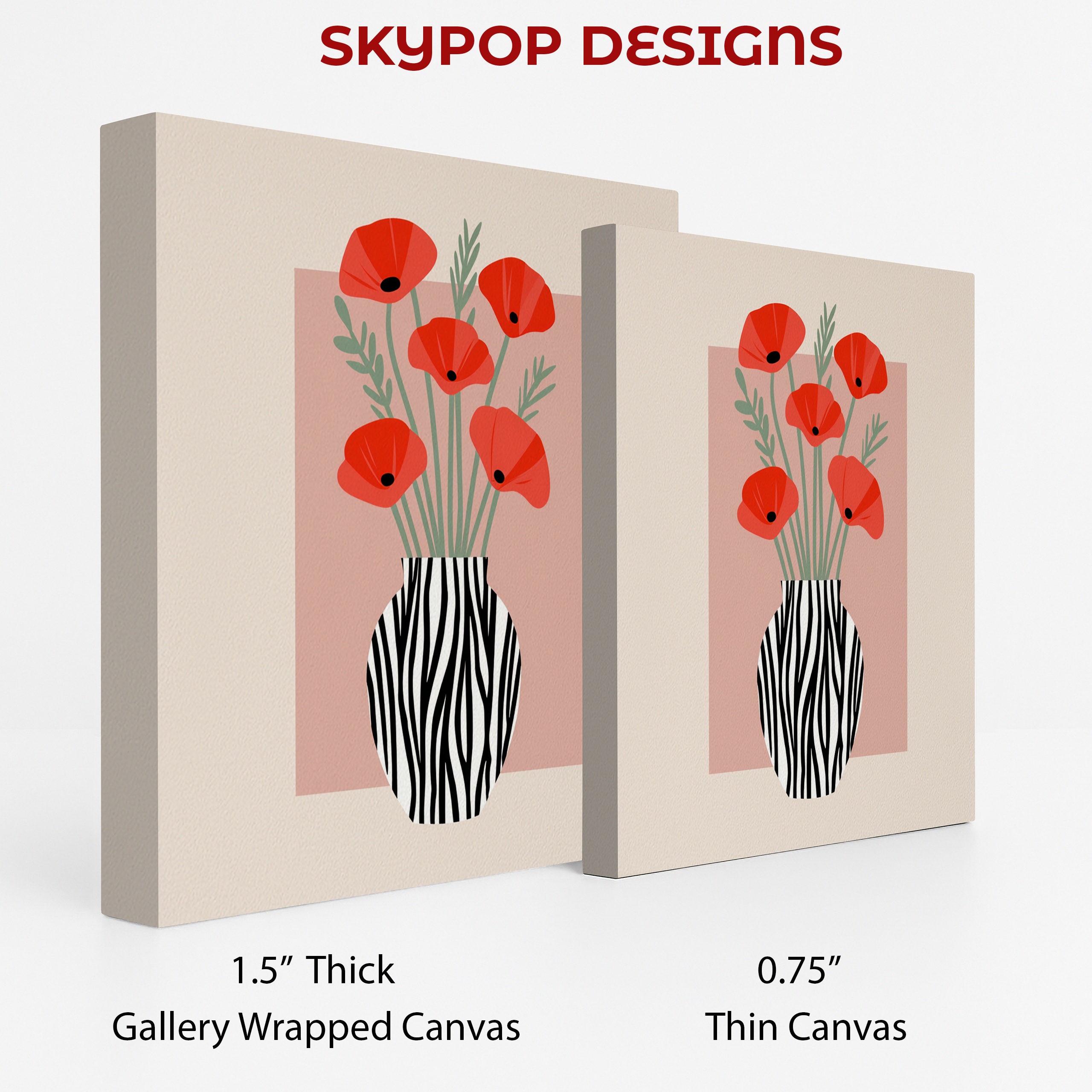 2.jpg Red Poppy Vase Art