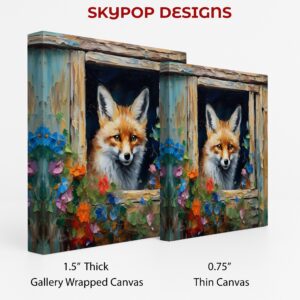 Fox Peeking Window Art