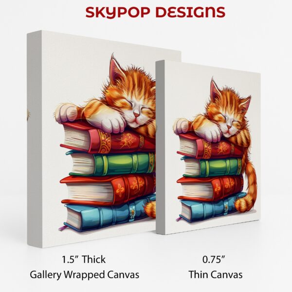 Cat Reading Books Art