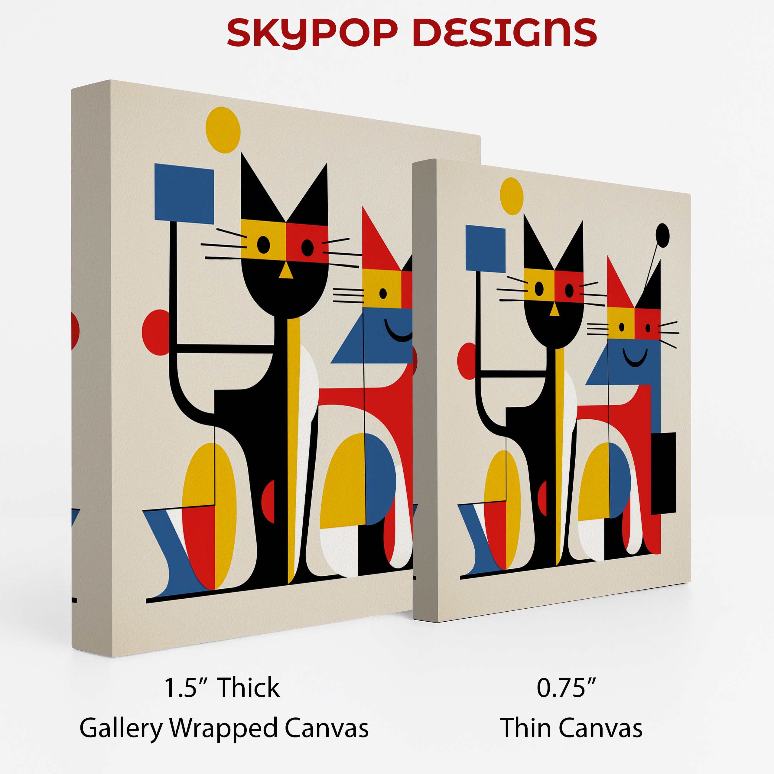 2.jpg Geometric Cat Art
