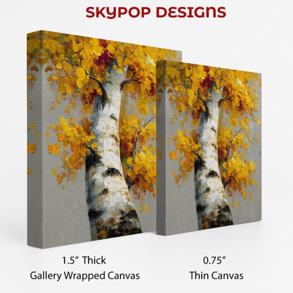 Golden Birch Tree Art