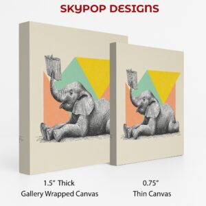 Elephant Reading Art