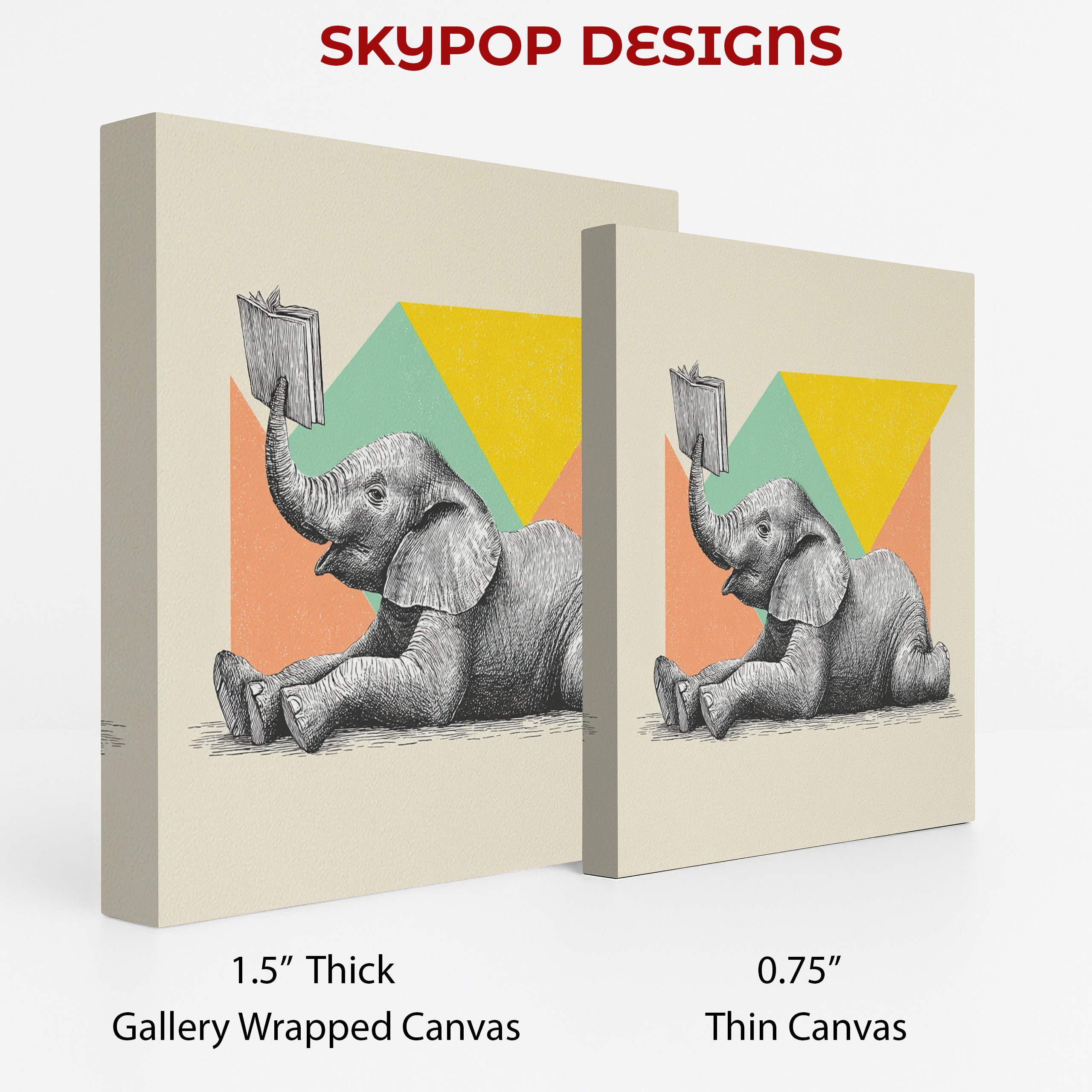 2.jpg Elephant Reading Art