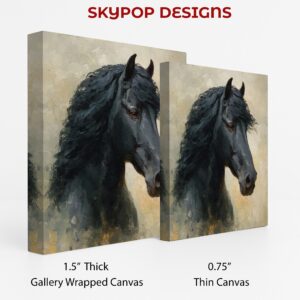 Black Horse Portrait Art