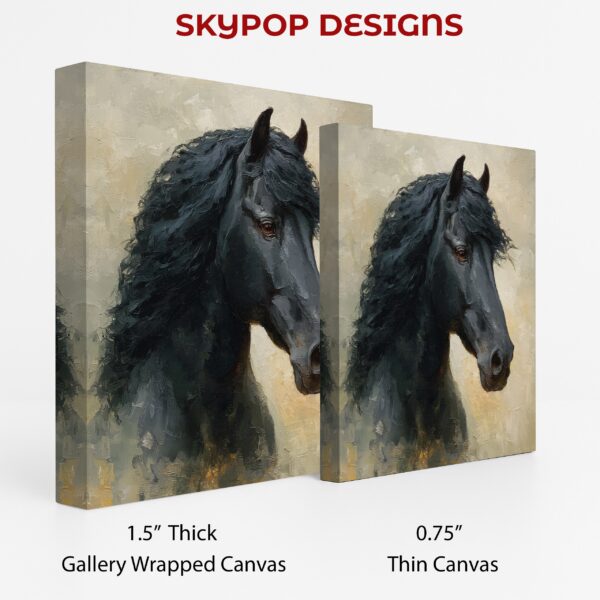 Black Horse Portrait Art
