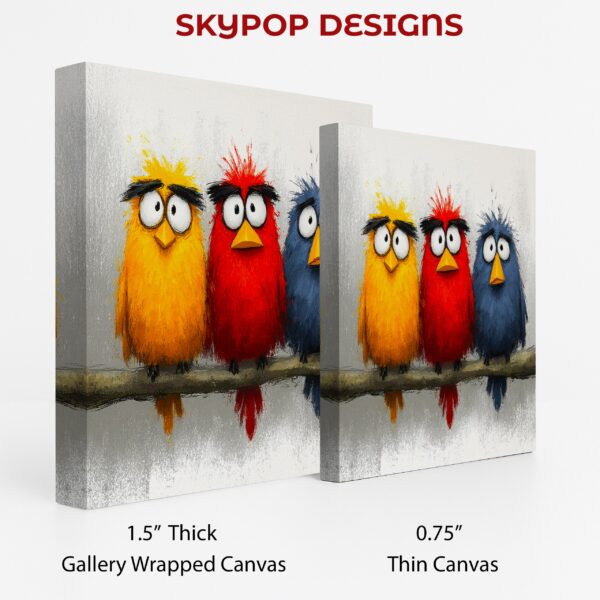 Colorful Cartoon Birds Art