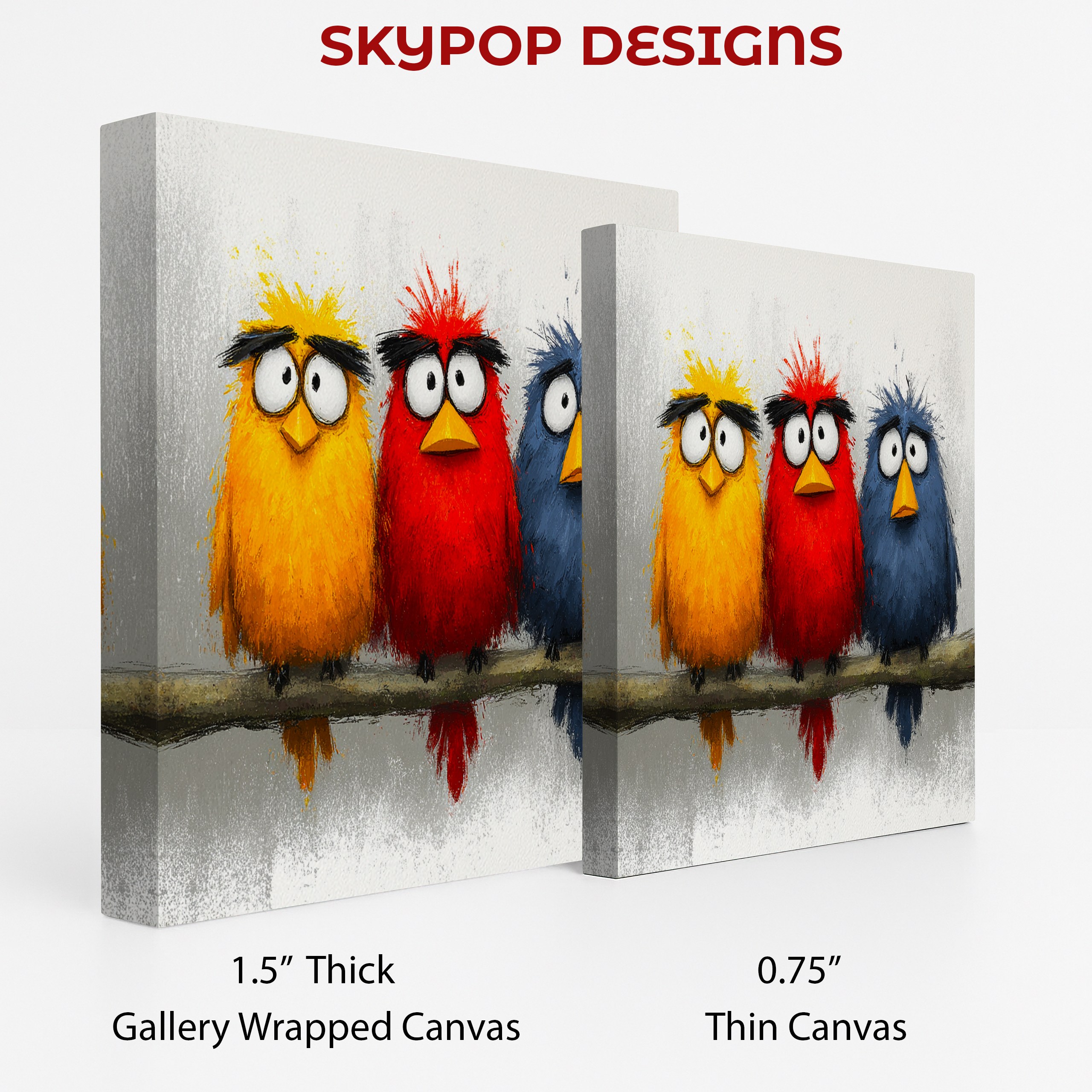 2.jpg Colorful Cartoon Birds Art