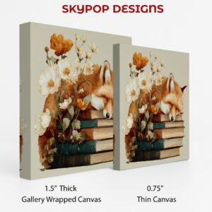 Fox and Flowers Art
