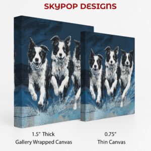 Border Collie Trio Art