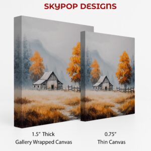 Autumn Barn Landscape Art