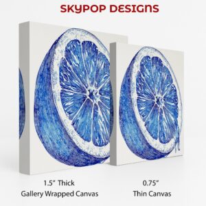 Blue Lemon Slice Art