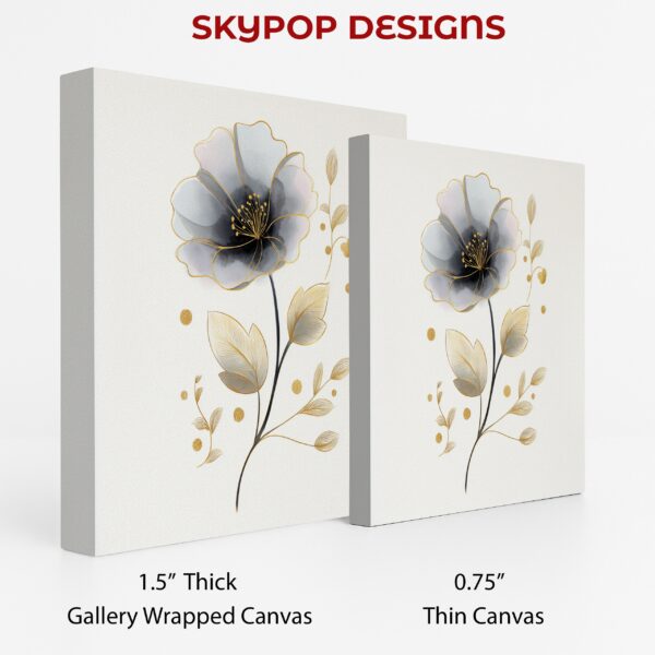 Gray and Gold Flower Art