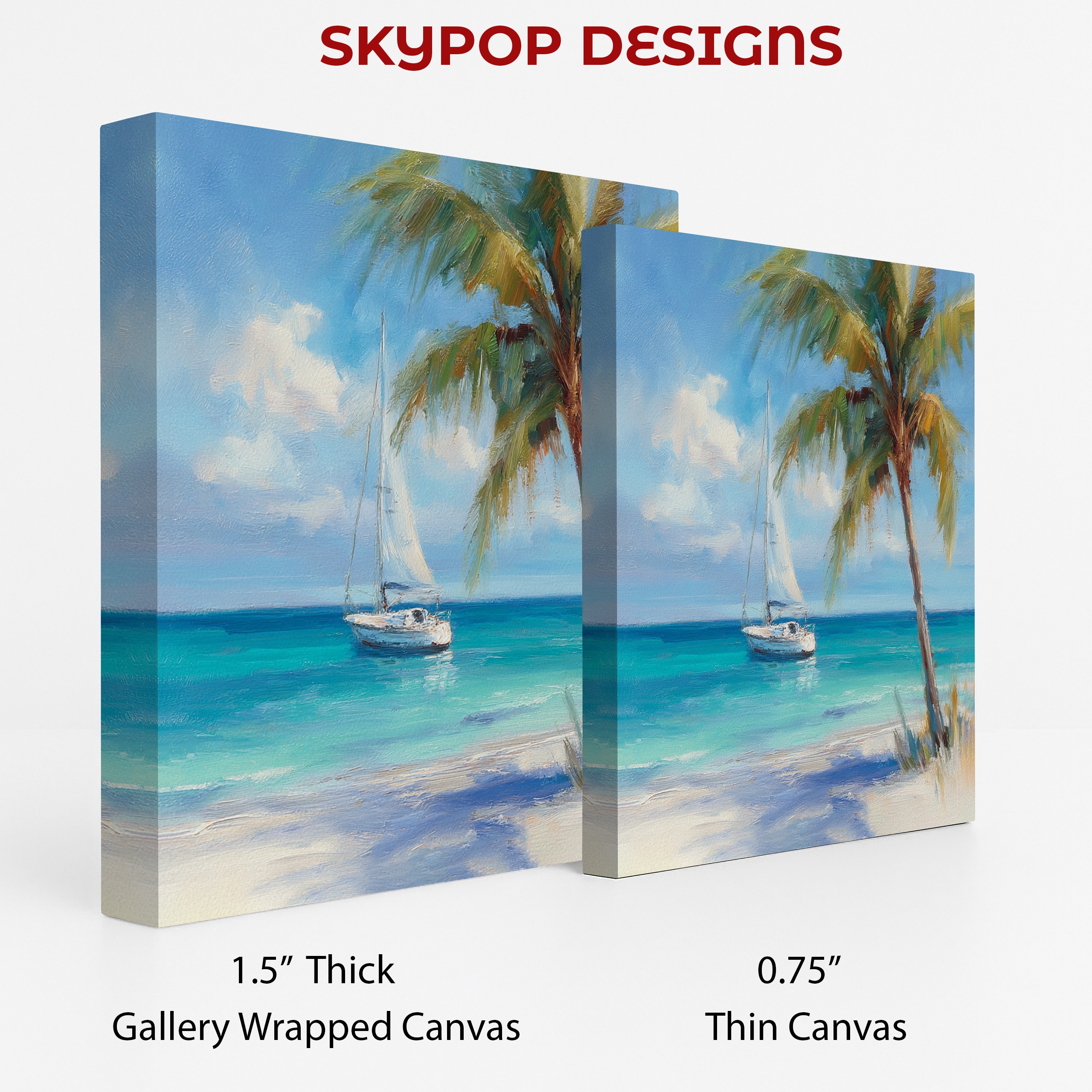 2.jpg Tropical Beach Sailboat Art