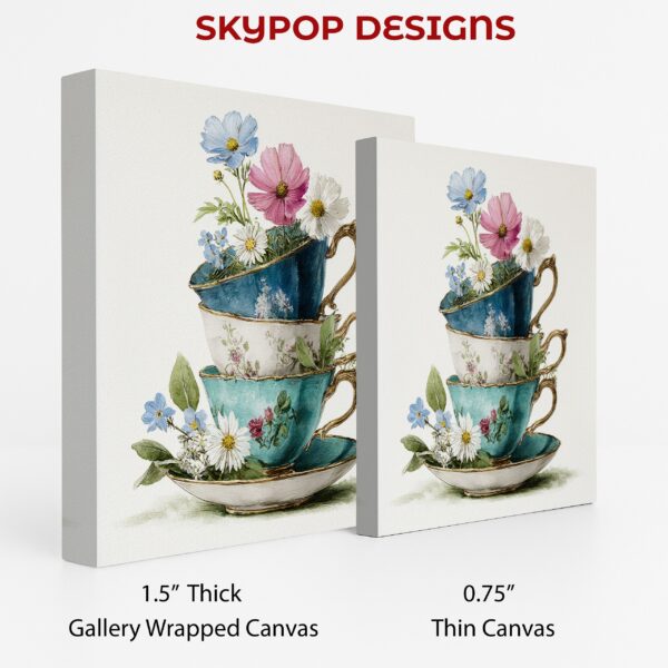 Floral Teacup Stack Art
