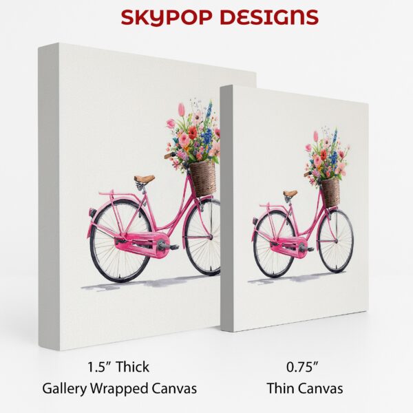 Vintage Bicycle Floral Basket Art